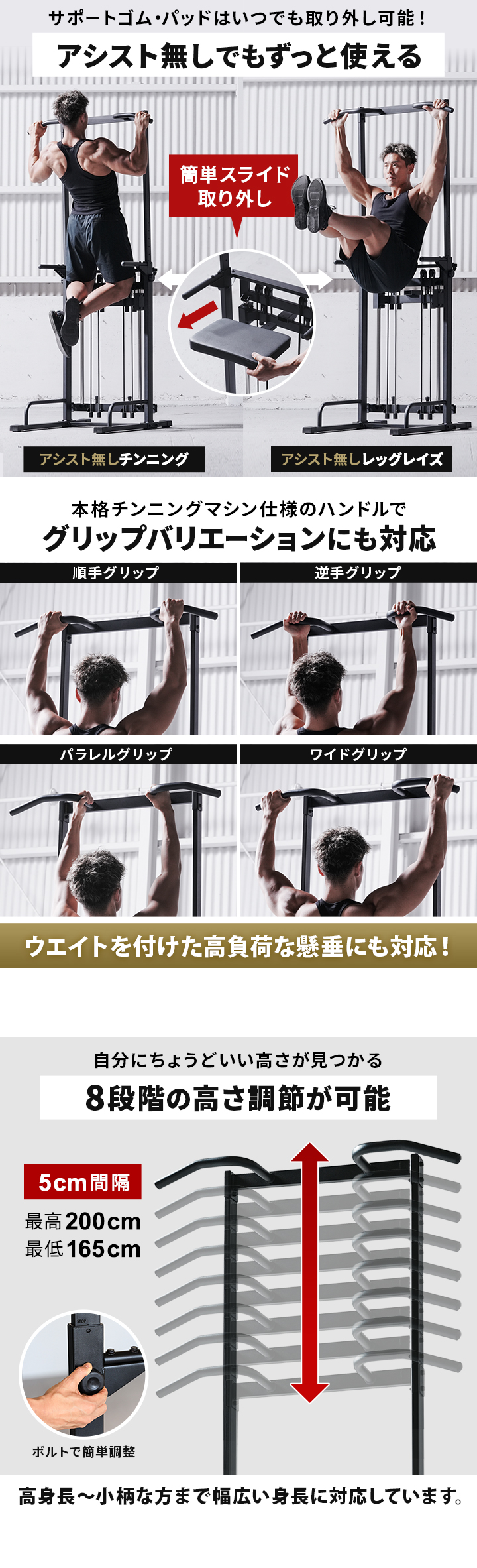 アシストなしでも使用可能