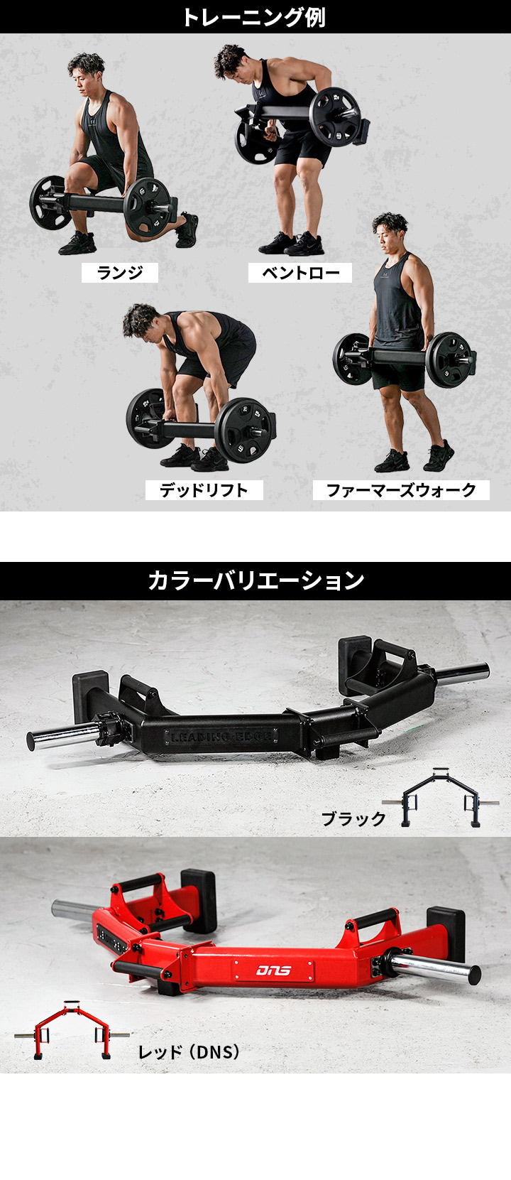 トレーニング例・カラーバリエーション