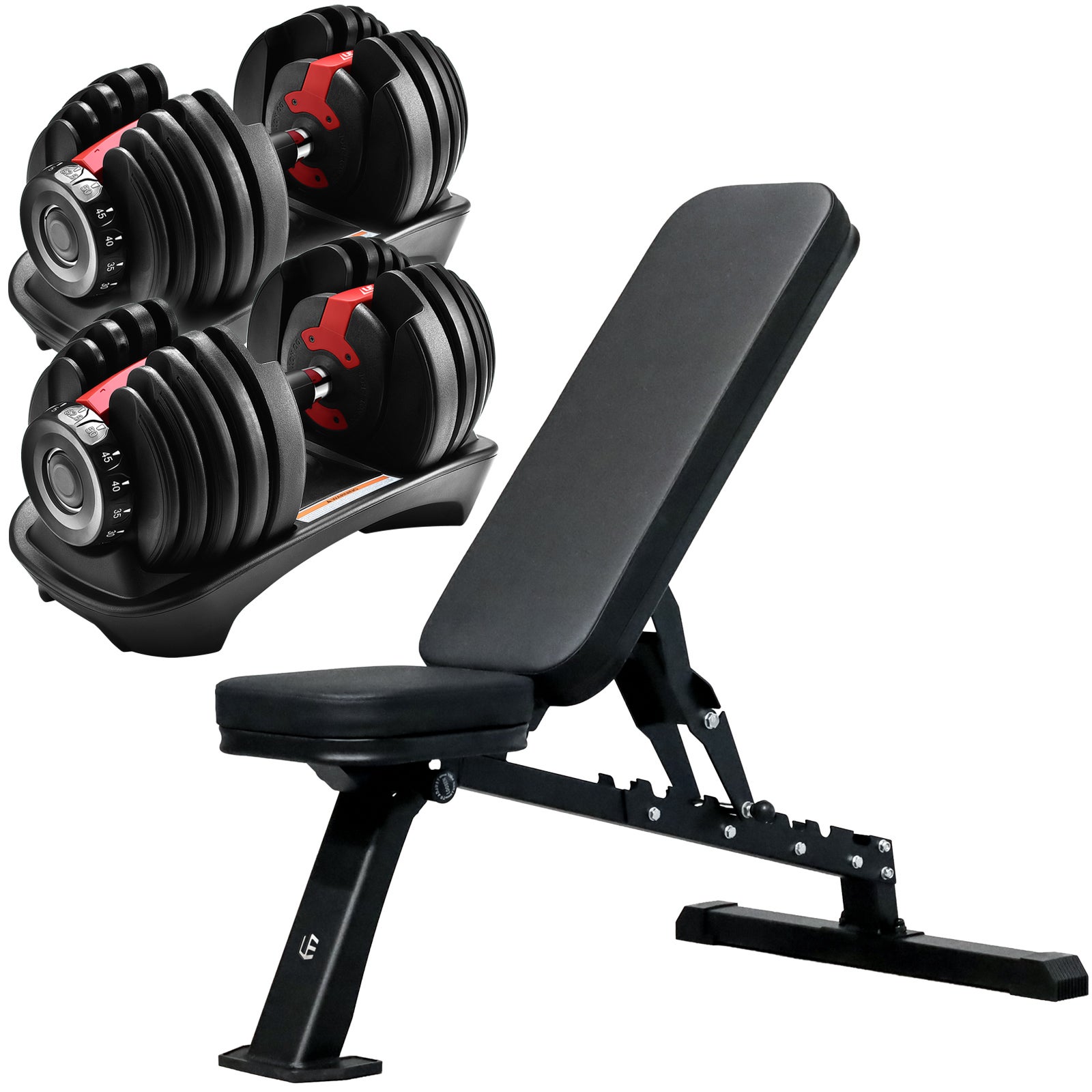 トレーニングベンチ ＆ 可変式ダンベル 24kg×2個 セット